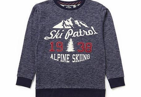 Bhs Boys Boys Navy Ski Patrol Printed Sweatshirt,