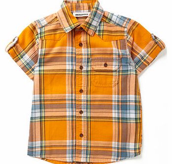 Boys Boys Orange Checked Shirt, orange 1620554796