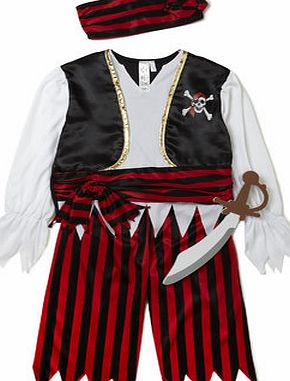 Bhs Boys Boys Red Pirate Fancy Dress Outfit, red