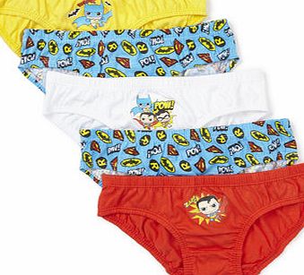 Bhs Boys DC Superheros 5 Pack Briefs, white/multi