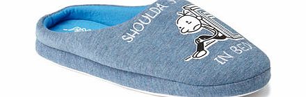 Bhs Boys Diary Of A Wimpy Kid Slippers, grey