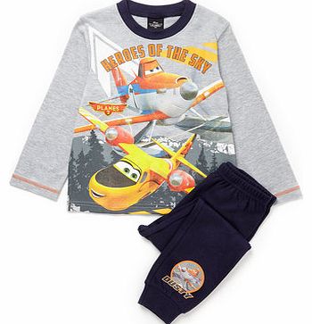 Bhs Boys Disney Planes Pyjamas, grey marl 8881723941