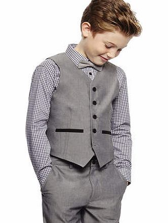 Bhs Boys Grey Panama Suit Waistcoat, grey 2055670870