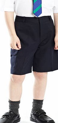 Bhs Boys Navy Junior Boys Cargo School Shorts, Navy