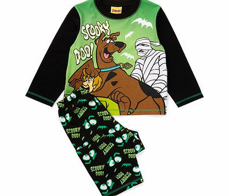 Boys Scooby Doo Glow In The Dark Pyjamas, black