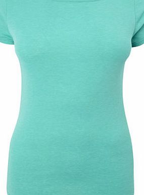 Bhs Bright Green Short Sleeve Slash Neck Top, bright