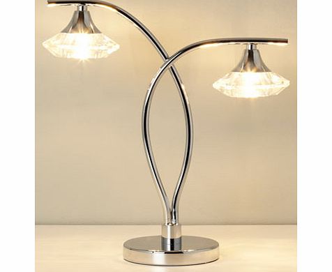 Chrome Marina 2 Light Table Lamp, chrome