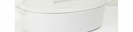 Cook  Co oven to table oval dish, white