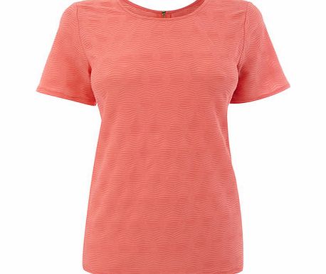 Bhs Coral Textured Tee, coral 9022033641
