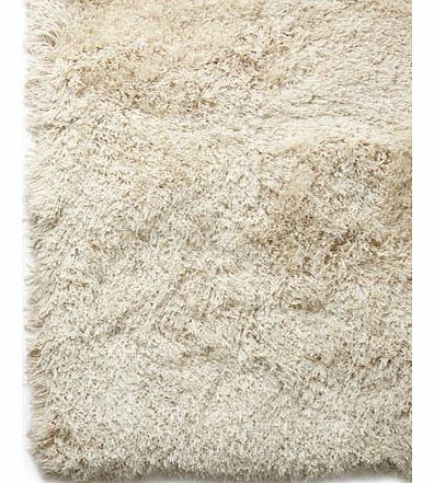 Cream Capri shaggy shimmer rug 100x150cm, cream