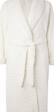 Bhs Cream Ladies Fur Trim Robe, cream 732670005