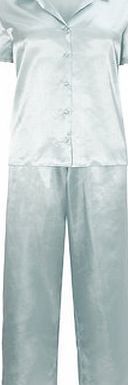 Bhs Duck Egg Plain Satin Pyjama, duck egg 733813132