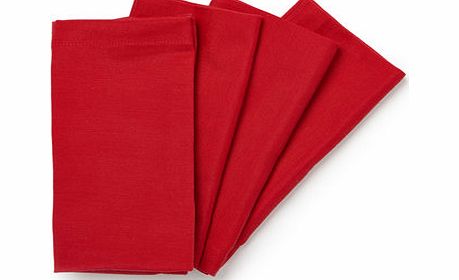 Bhs Essentials set of 4 red napkins, red 9573703874
