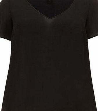 Bhs Evans Black Crepe Swing Top, black 12610358513