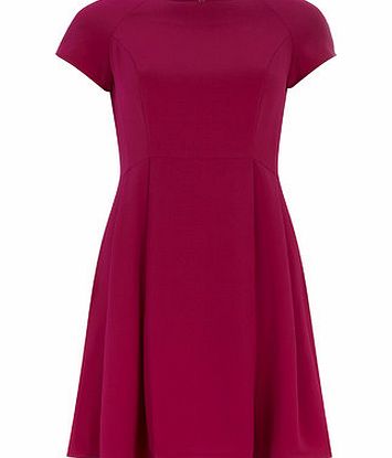 Bhs Fuschia Crepe Fit and Flare Dress, pink