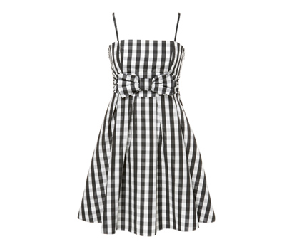 bhs Gingham check bow prom