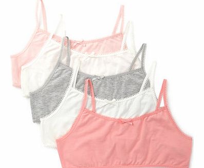 Girls Gilrs 5 Pack Coloured Crop Tops, multi