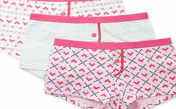 Bhs Girls Girls 3 Pack Aztec Boxers, pink 1497530528
