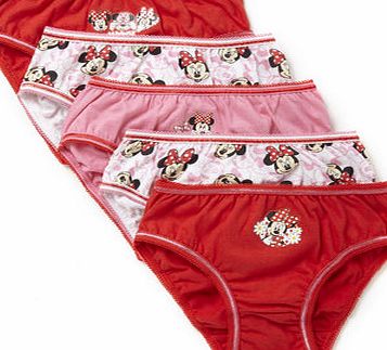 Bhs Girls Girls 5 Pack Minnie Mouse Knickers,