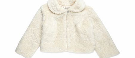 Bhs Girls Ivory Faux Fur Jacket, ivory 6502310904