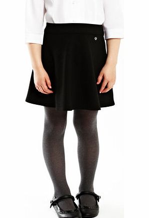 Girls Junior Girls Black Jersey School Skirt