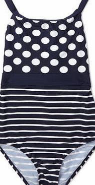 Bhs Girls Navy and White Swimsuit, navy 1067300249