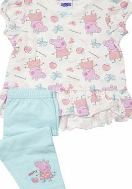 Bhs Girls Peppa Pig Aqua Pyjamas, Aqua 8890925257