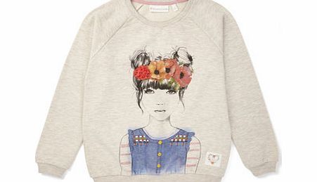 Bhs Girls Sweatshirt, biscuit 1065483527