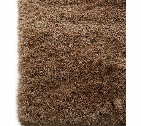 Gold Capri shaggy shimmer rug 100x150cm, gold