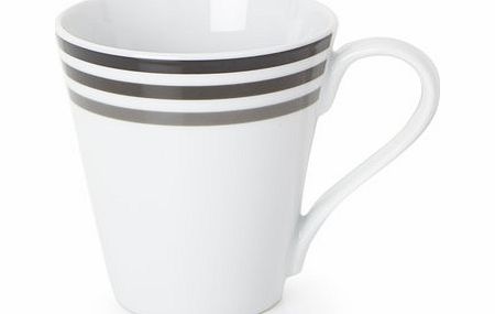 Bhs Graduated black stripe set of 4 mug pack,