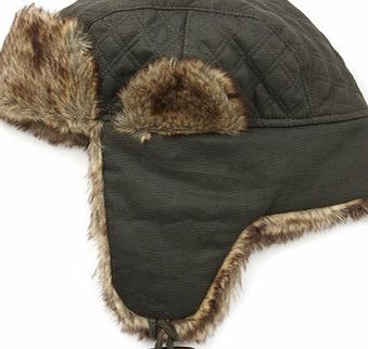 Bhs Green Qulited Trapper Hat, Olive Green BR63H28FGRN