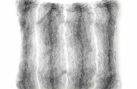 Grey Luxury Arctic Faux Fur Cushion, grey