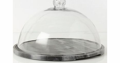 Bhs Grey Marble Cheese Dome, grey 9574860870