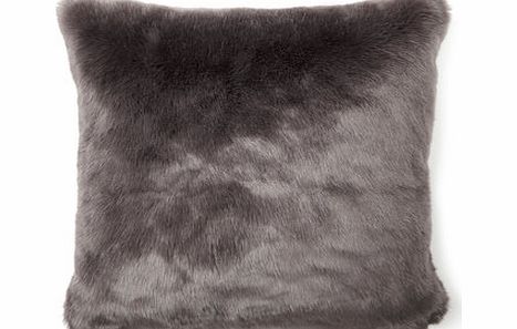 Grey Premium Faux Fur Cushion, grey 1856710870