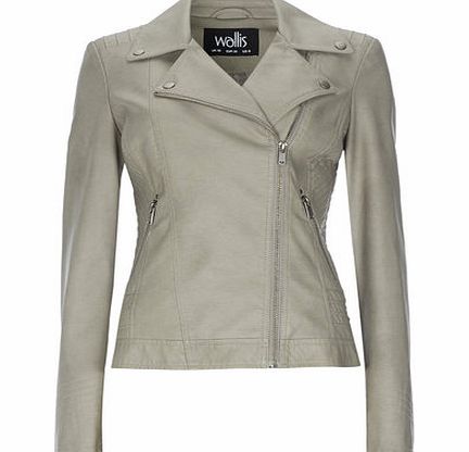 Bhs Grey PU Biker Jacket, grey 12034060870