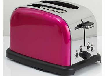 Hot Pink Essentials 2 Slice Toaster, HOT PINK