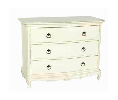 Ivory 3 drawer low chest