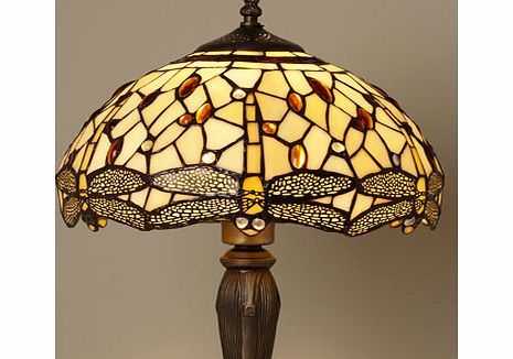 Large Dragonfly Tiffany Shade, antique brass