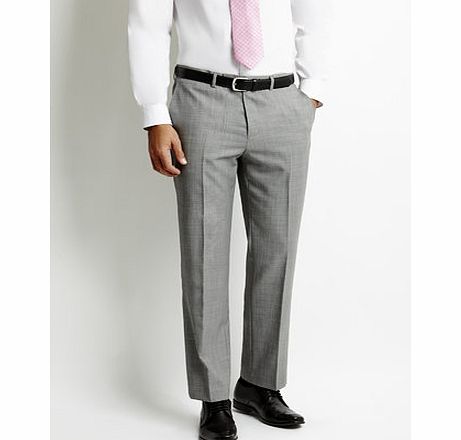 Light Grey Tailored Fit Suit Trousers, Grey