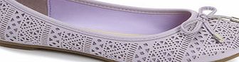 Bhs Lilac Chop Out Ballerina Shoes, lilac 2845501499