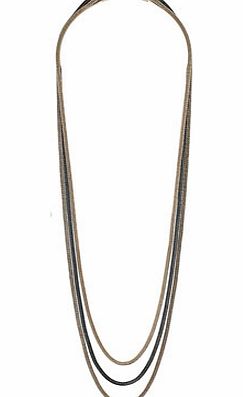 Bhs Long Gold Multi Row necklace, gold 12156976982