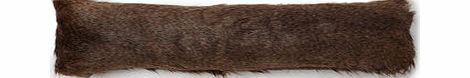 Luxury Two Tone Faux Fur Draft Excluder, brown
