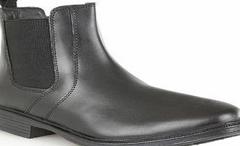 Bhs Mens Black Dawes Leather Boots, BLACK BR67C11FBLK
