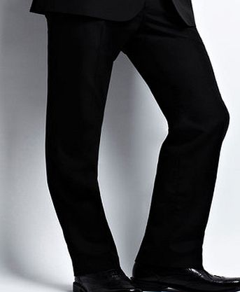 Bhs Mens Black Machine Washable Suit Trouser, Black