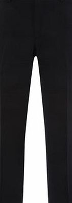 Bhs Mens Black Tailored Fit Flat Front Trousers,