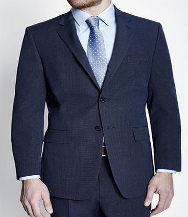 Bhs Mens Blue Pindot Regular Fit Suit Jacket, Blue