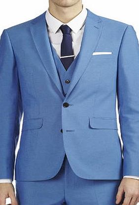 Bhs Mens Burton Bright Blue Tonic Slim Fit Suit