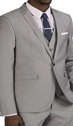 Bhs Mens Burton Mist Grey Tonic Skinny Fit Suit