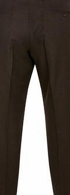 Bhs Mens Chocolate Texture Regular Fit Trousers,