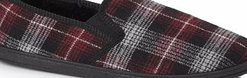 Bhs Mens Classic Red Check Slippers, Black BR62F13FBLK